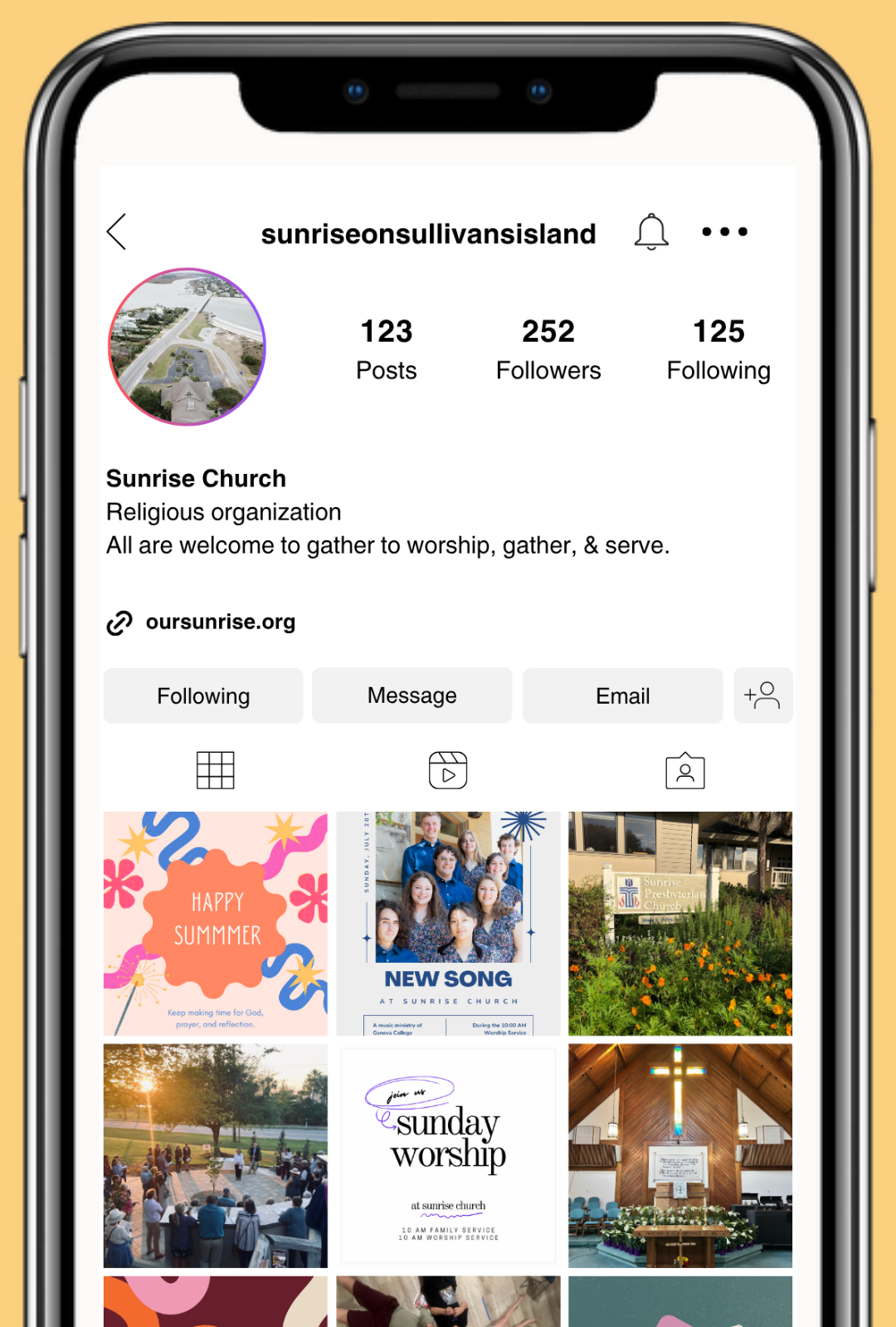 Sunrise social media