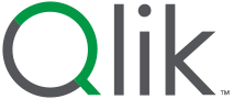 A logo for a company called qlik with a green circle in the middle.
