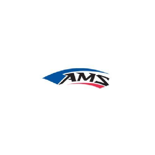 AMS logo: blue and red curved shapes above the letters "AMS" in a stylized font.