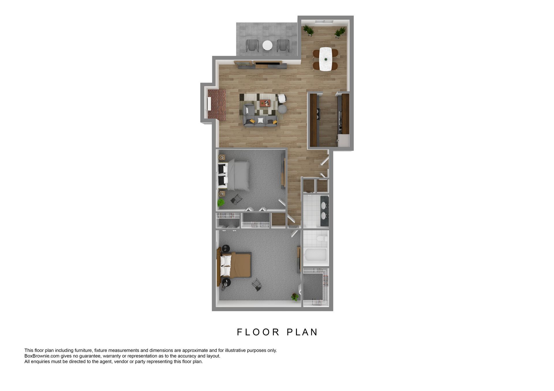 floor plan 2bed 1 bath