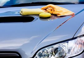 Image of a car waxing