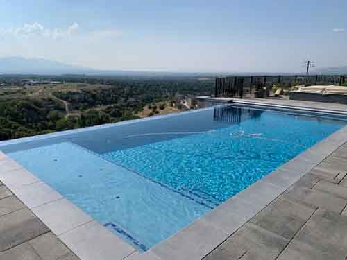 infinity pool overlooking valley