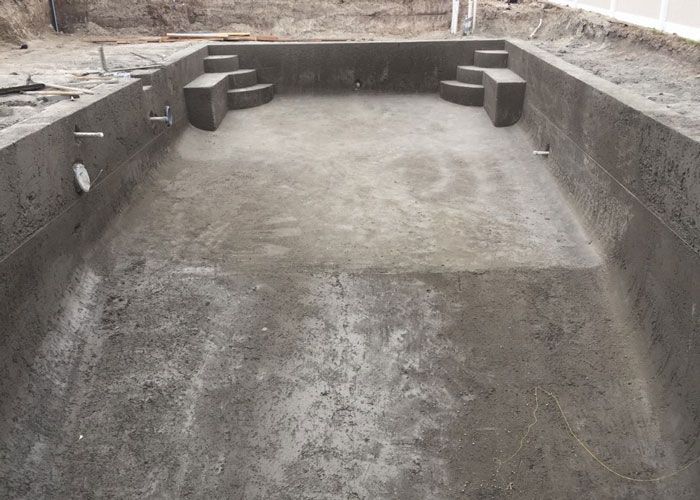 pool in process of being built