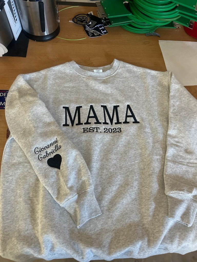 Gray sweatshirt with 