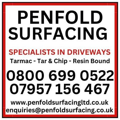 A logo for penfold surfacing surfacing the south east