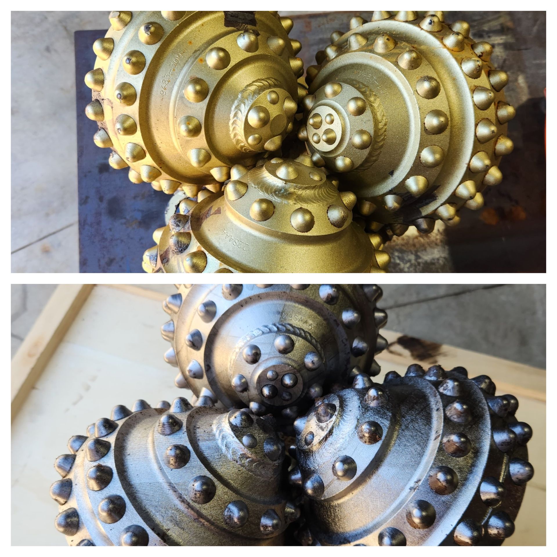 A close up of a metal object with spikes on it