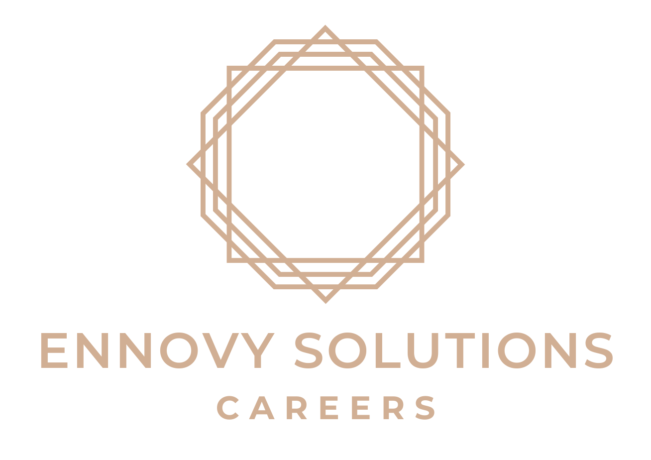 A logo for a company called ennovy solutions careers
