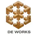 Logo: Geometric wooden cube design, with