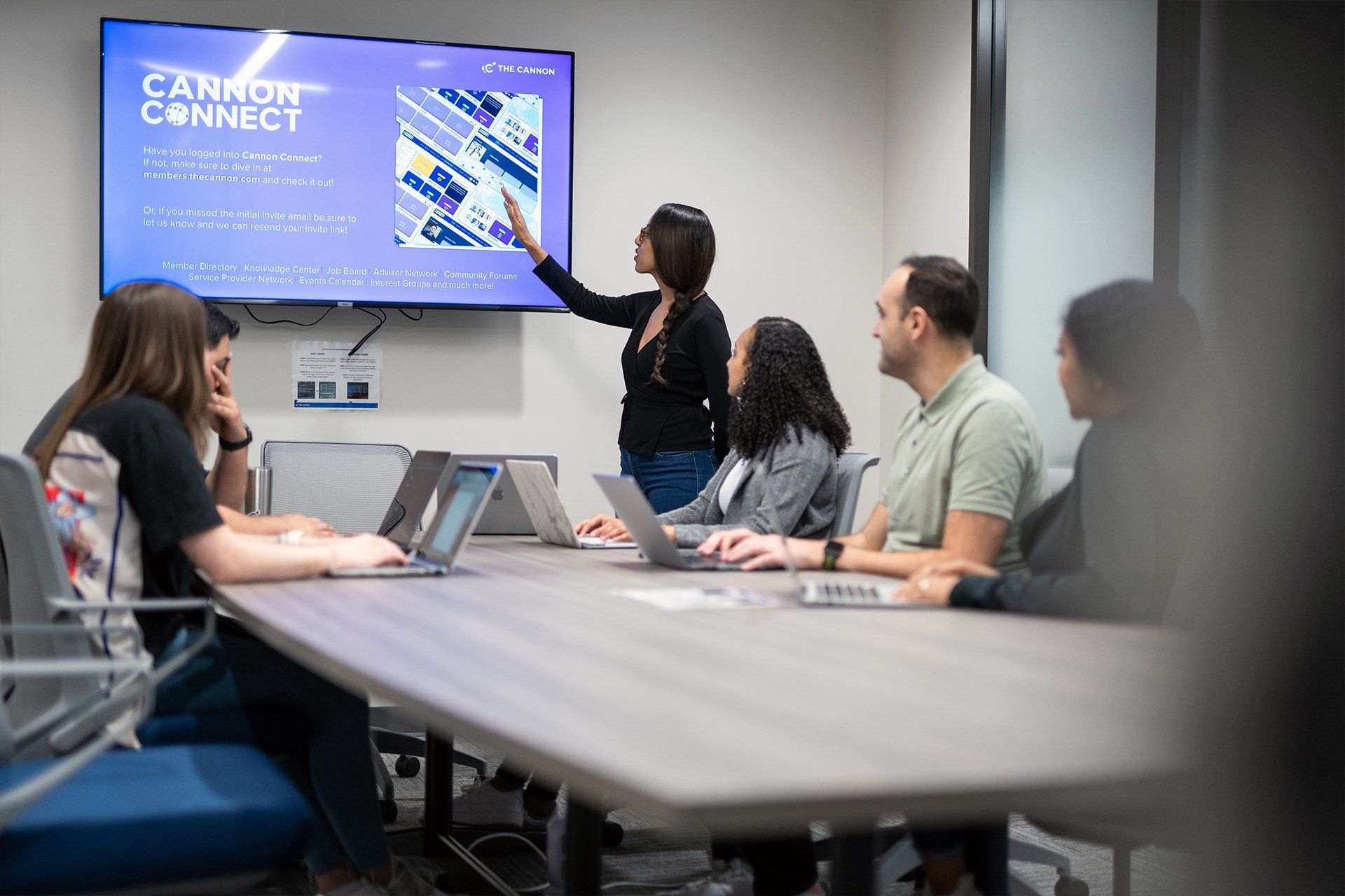 group in a meeting