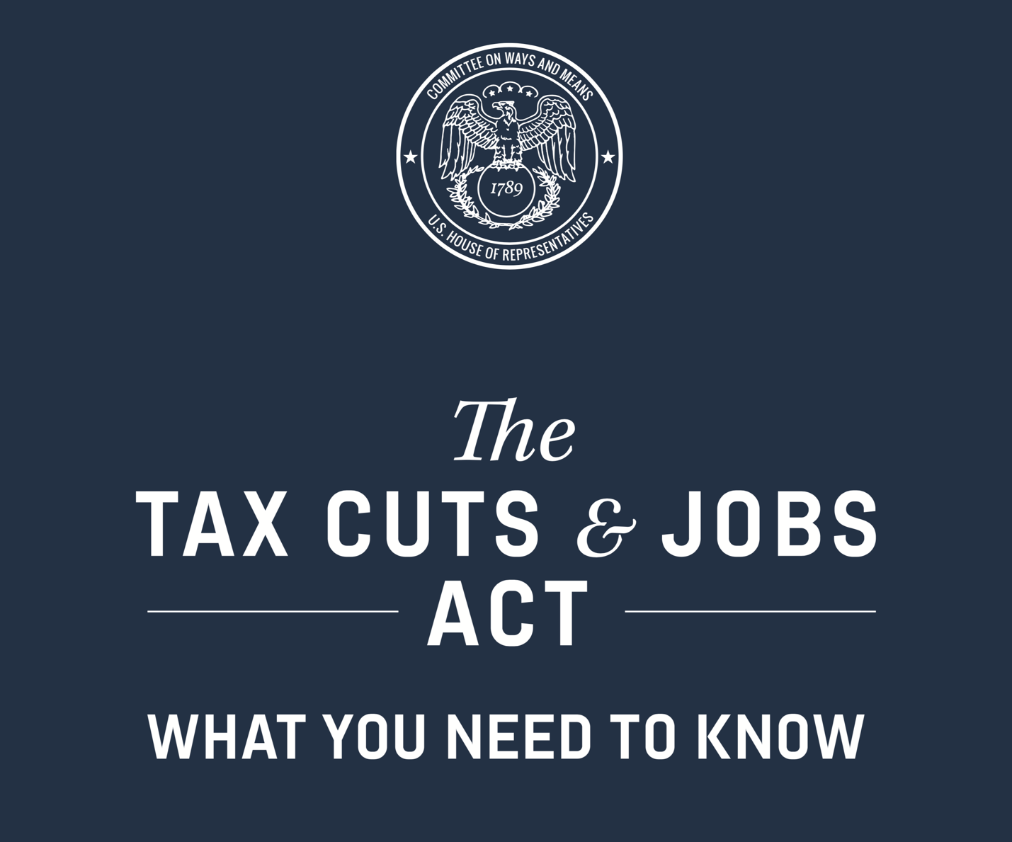 The Tax Cuts & Jobs Act banner