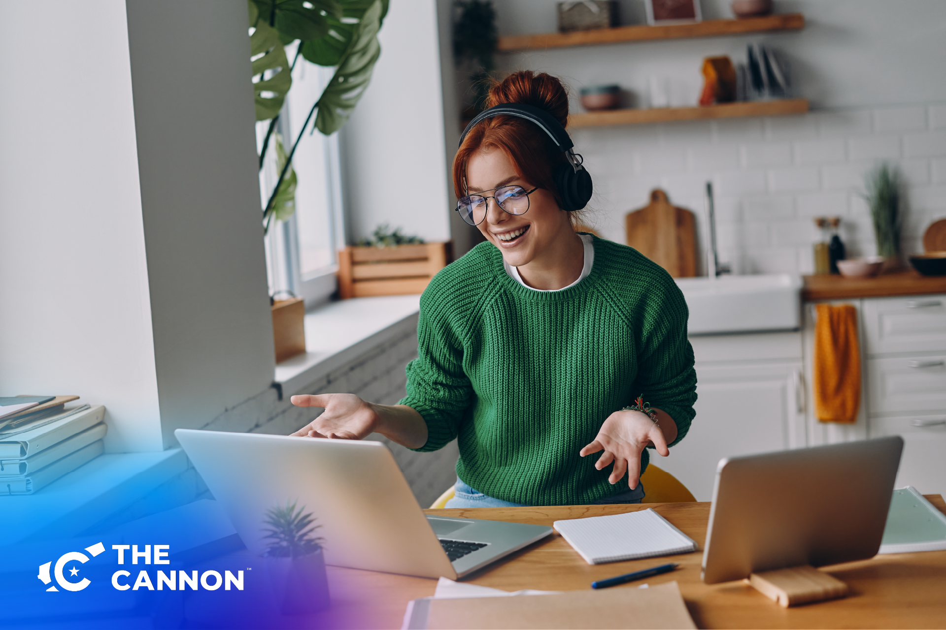 woman working at her desk