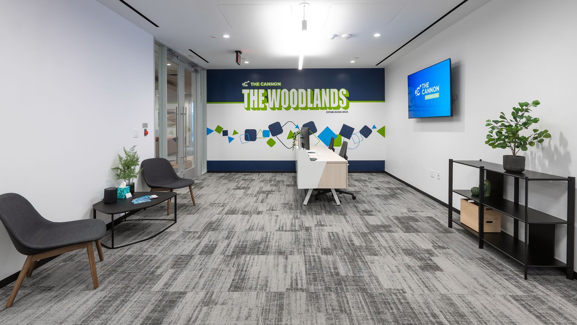 entryway to the coworking space in The Woodlands