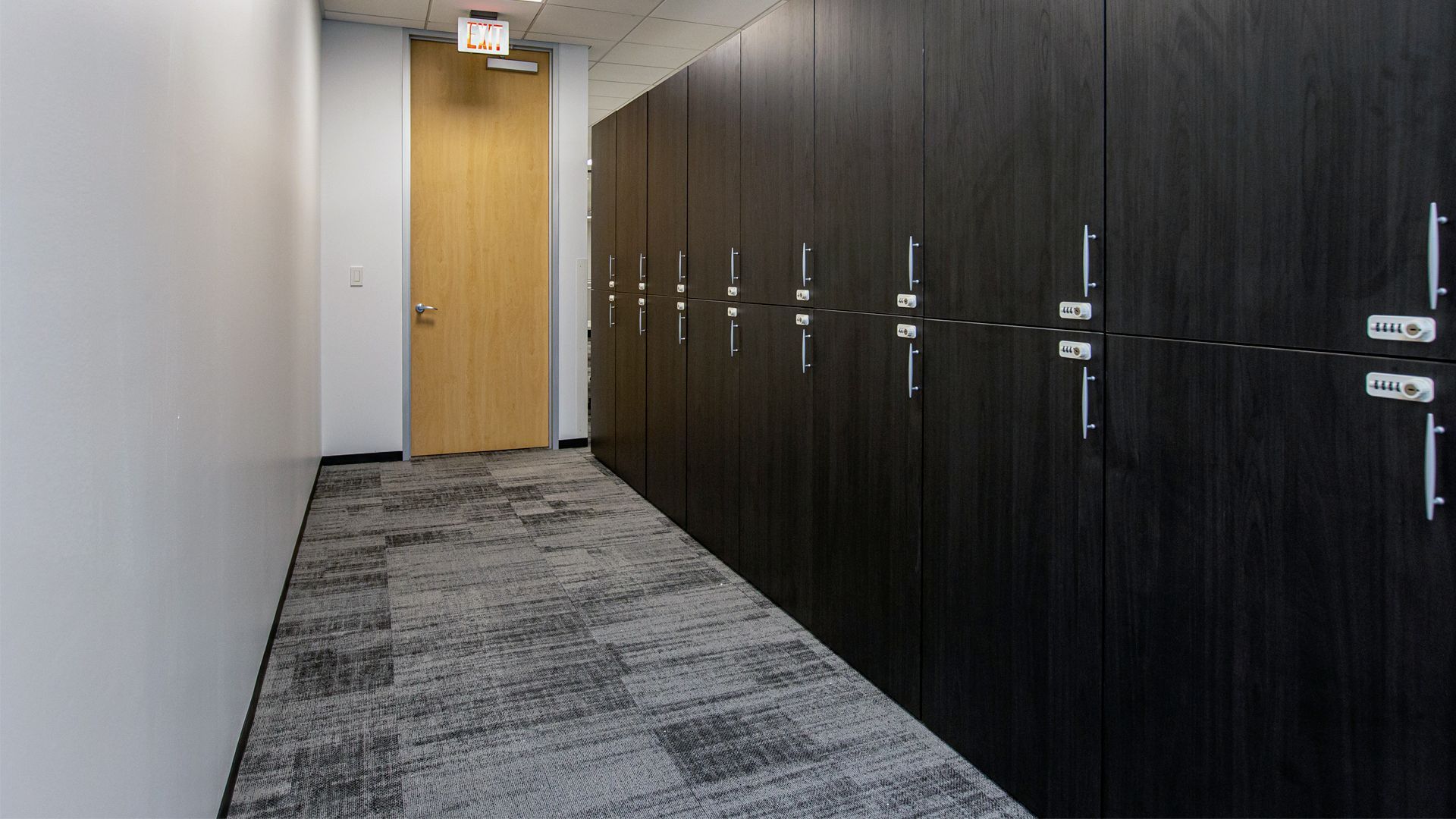 lockers in the coworking space
