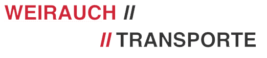 Weirauch II Transporte ist in rot auf weißem Hintergrund geschrieben