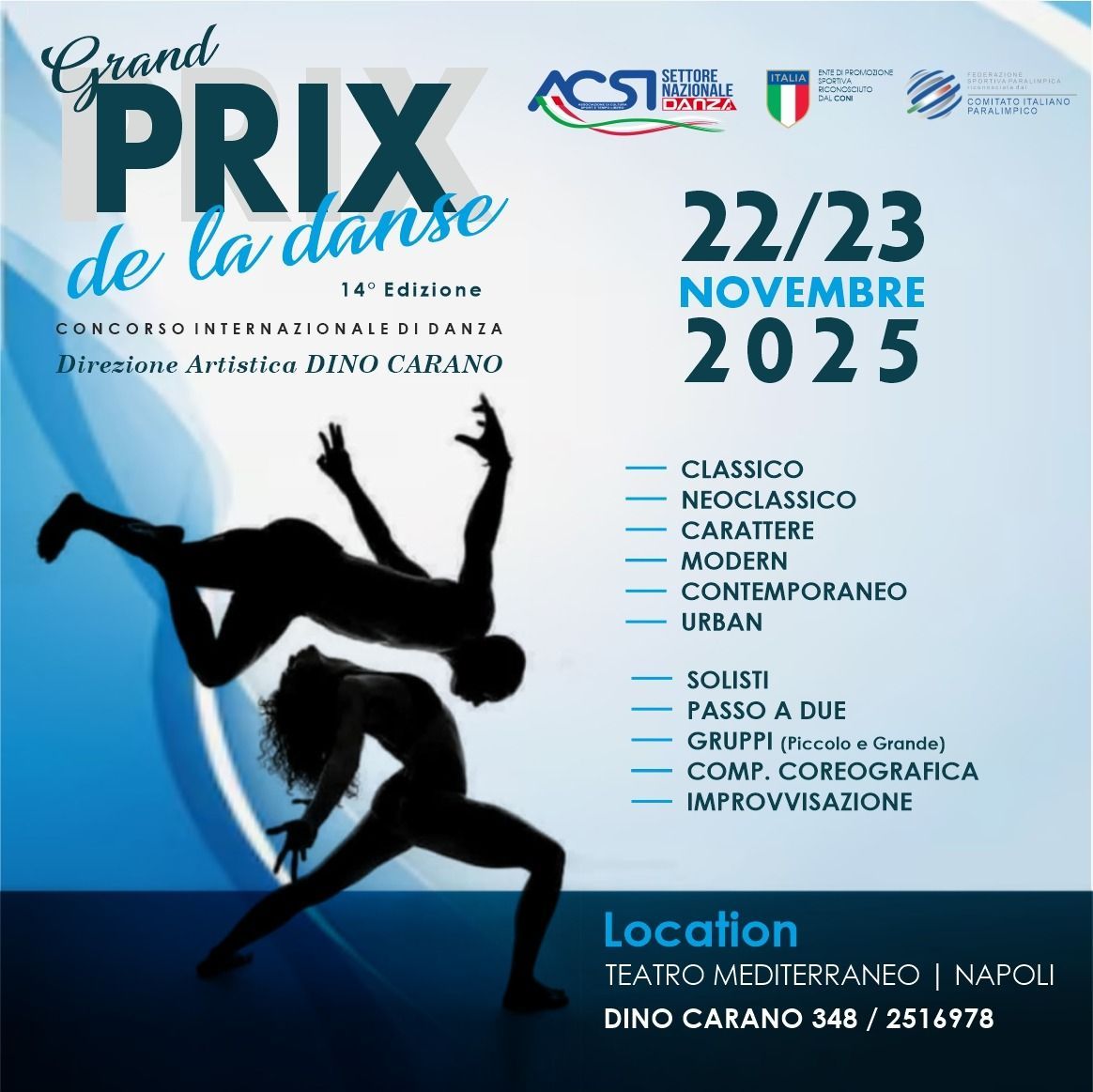 Locandina del concorso di danza: 