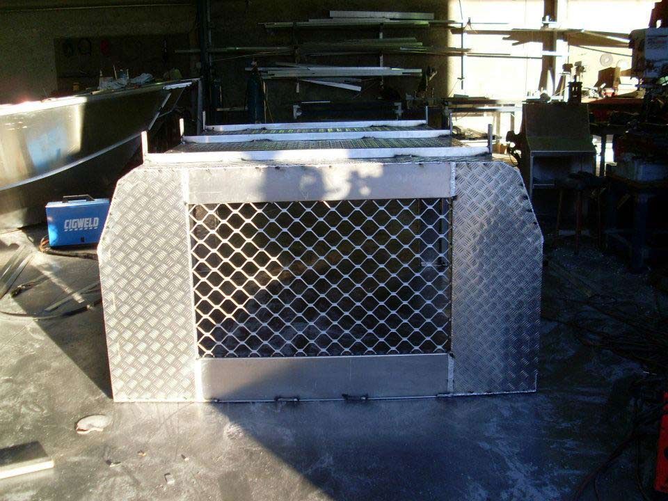 A Stainless Steel Box With A Grid On It — Brumb's Welding & Fabrication in Biggera Waters, QLD