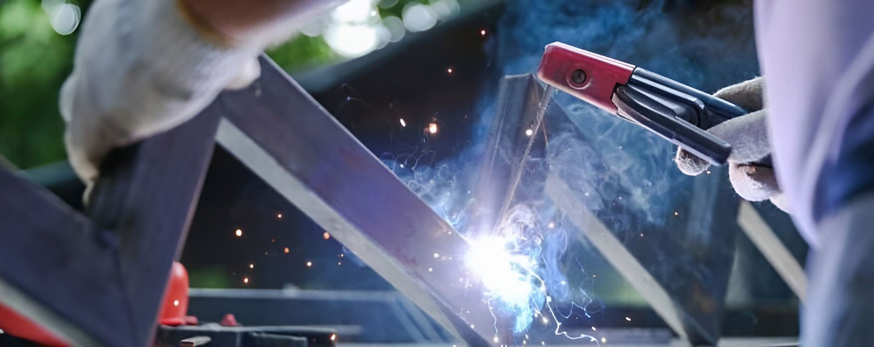 Man Welding A Steel — Brumb's Welding & Fabrication in Biggera Waters, QLD