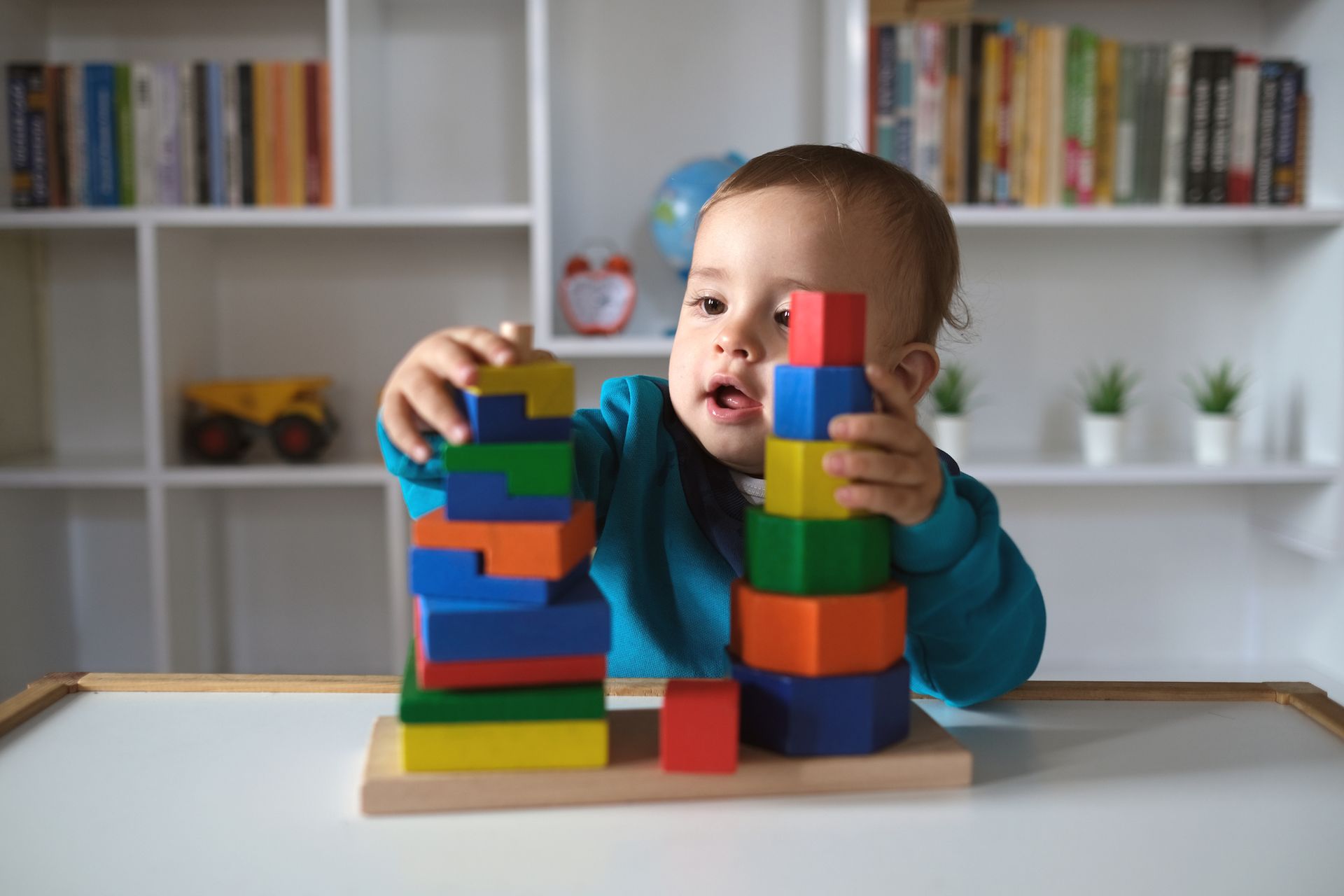 Kid Playing Colored Shapes — Sicklerville, NJ — Little Restorer’s Learning