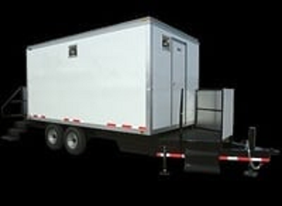 Minimalist Restroom Trailer — Albuquerque, NM — AAA Pumping Service Inc.