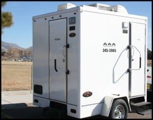 Restroom Trailer Exterior — Albuquerque, NM — AAA Pumping Service Inc.