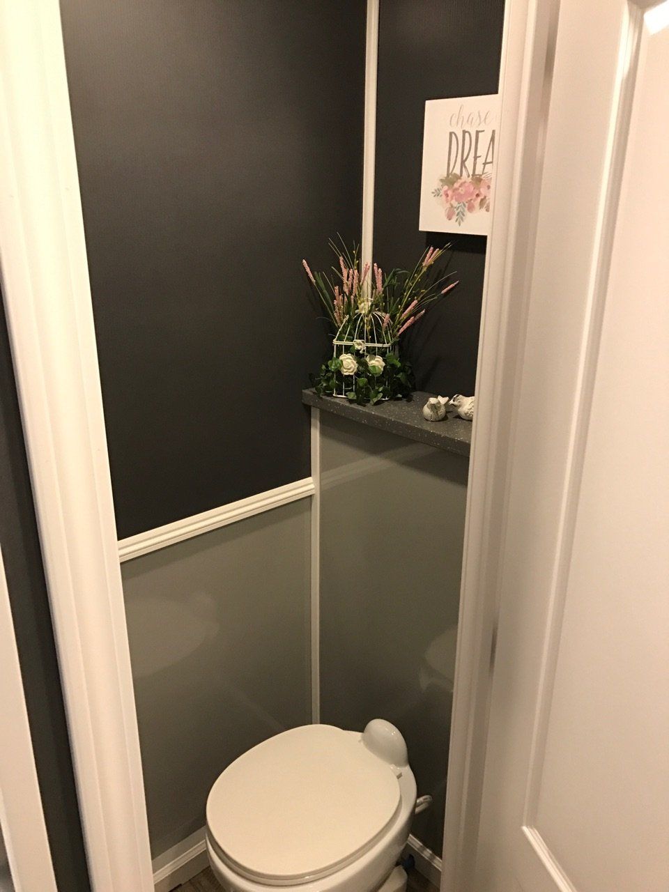 Modern Restroom With Flowers — Albuquerque, NM — AAA Pumping Service Inc.