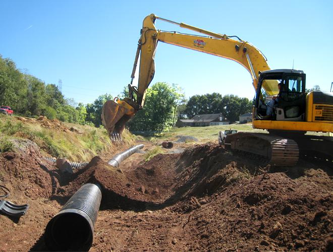 Excavation Truck With Large Pipes — Albuquerque, NM — AAA Pumping Service Inc.