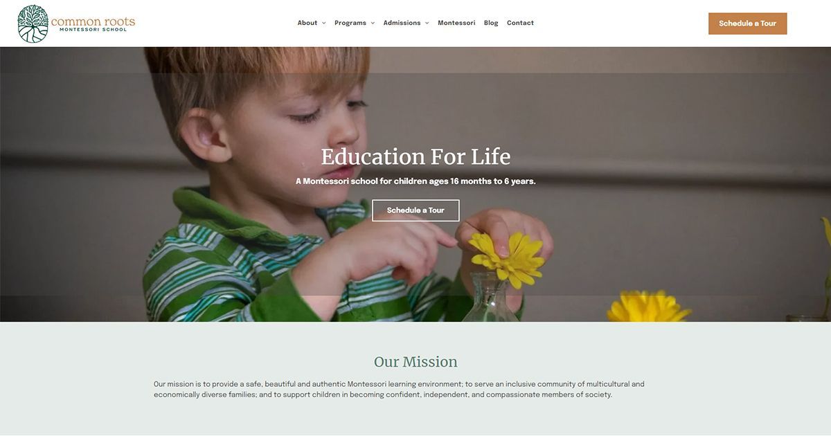 Common Roots Montessori School logo