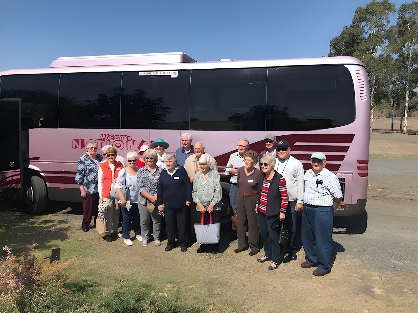 Large Group Boarding A Charter Coach