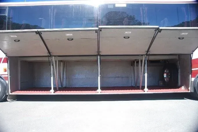 The Back of a Bus With the Doors Open — Wests National Coaches In Chevallum, QLD