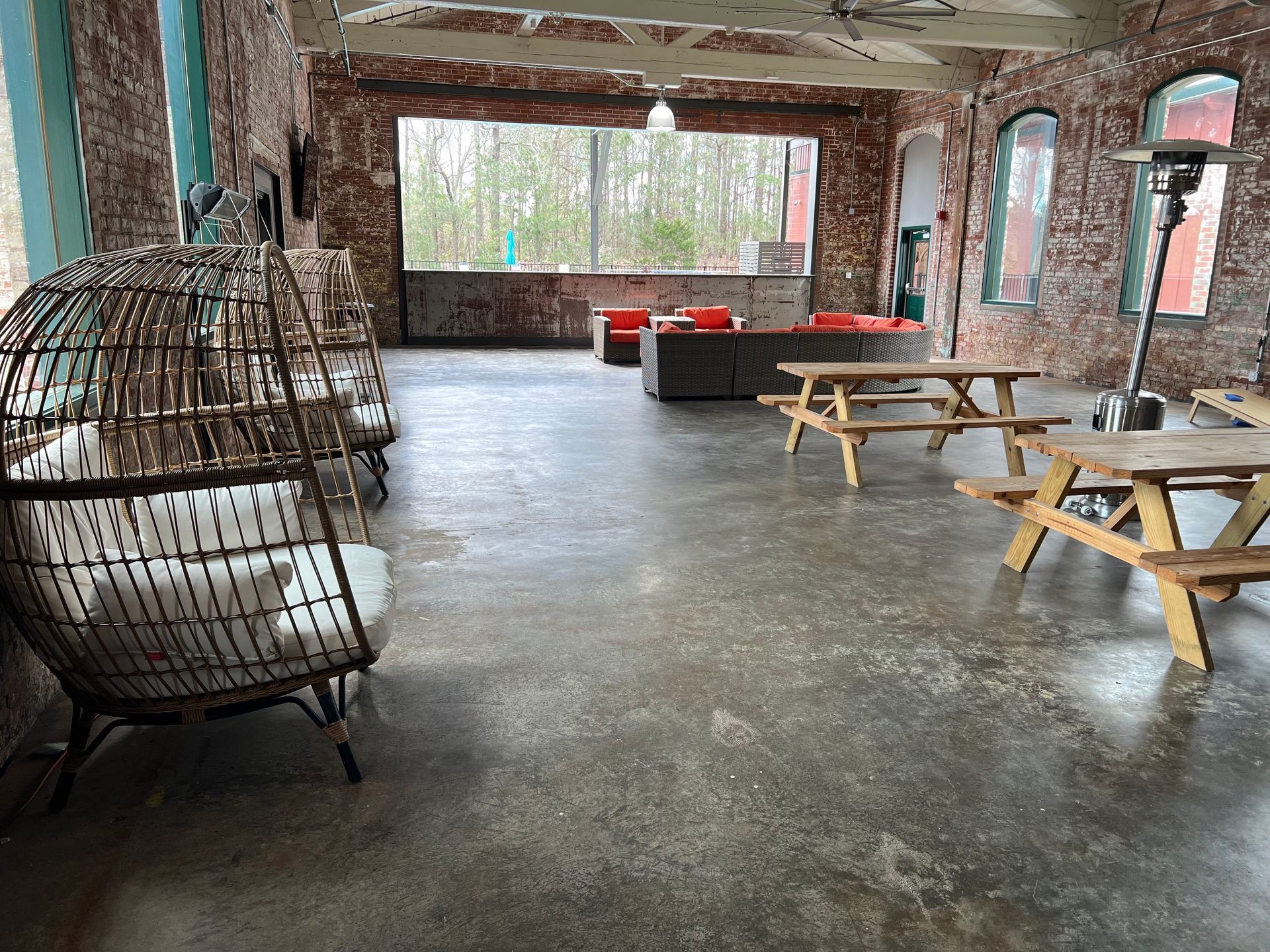 Couch and a picnic table