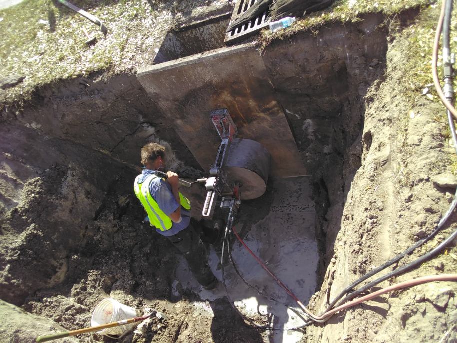 Concrete Drilling in Progress | Kissimmee, FL | Carl's Concrete Cutting & Drilling Inc.