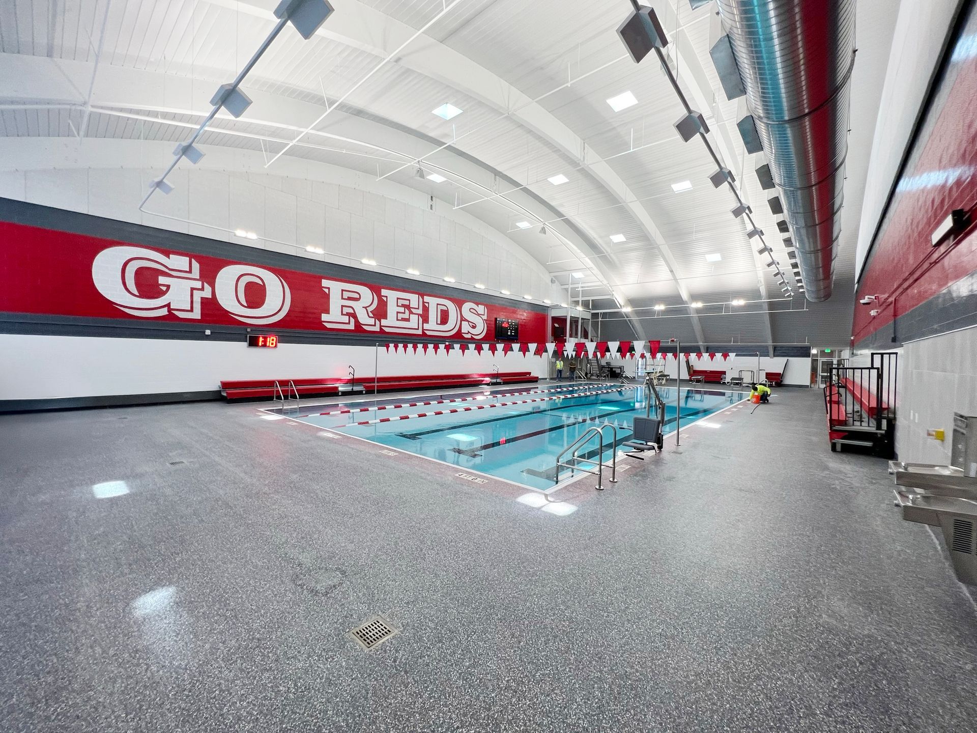 Indoor swimming pool with