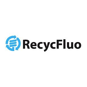 Un logo pour une entreprise appelée recyclefluo.
