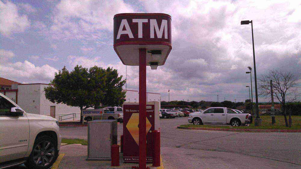 PVC Letters — Falcon Bank ATM Sideview in Laredo, TX
