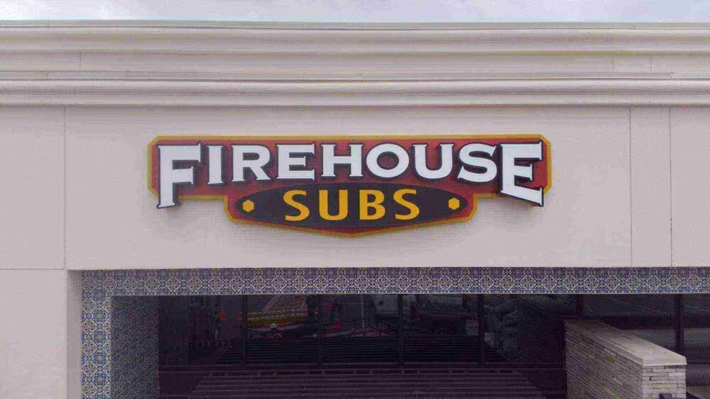 Digital Message Centers — Fire House Subs Signage Close Up in Laredo, TX