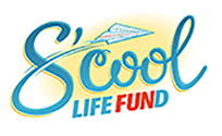 A logo for a life fund with a paper airplane in the middle.