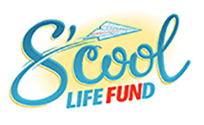 A blue and yellow logo for a life fund