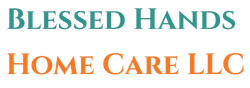 Blessed Hands Home Care LLC Logo for Blessed Hands Home Care LLC. Text is teal and orange.