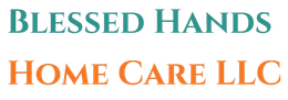 Blessed Hands Home Care LLC Logo for Blessed Hands Home Care LLC. Text is teal and orange.