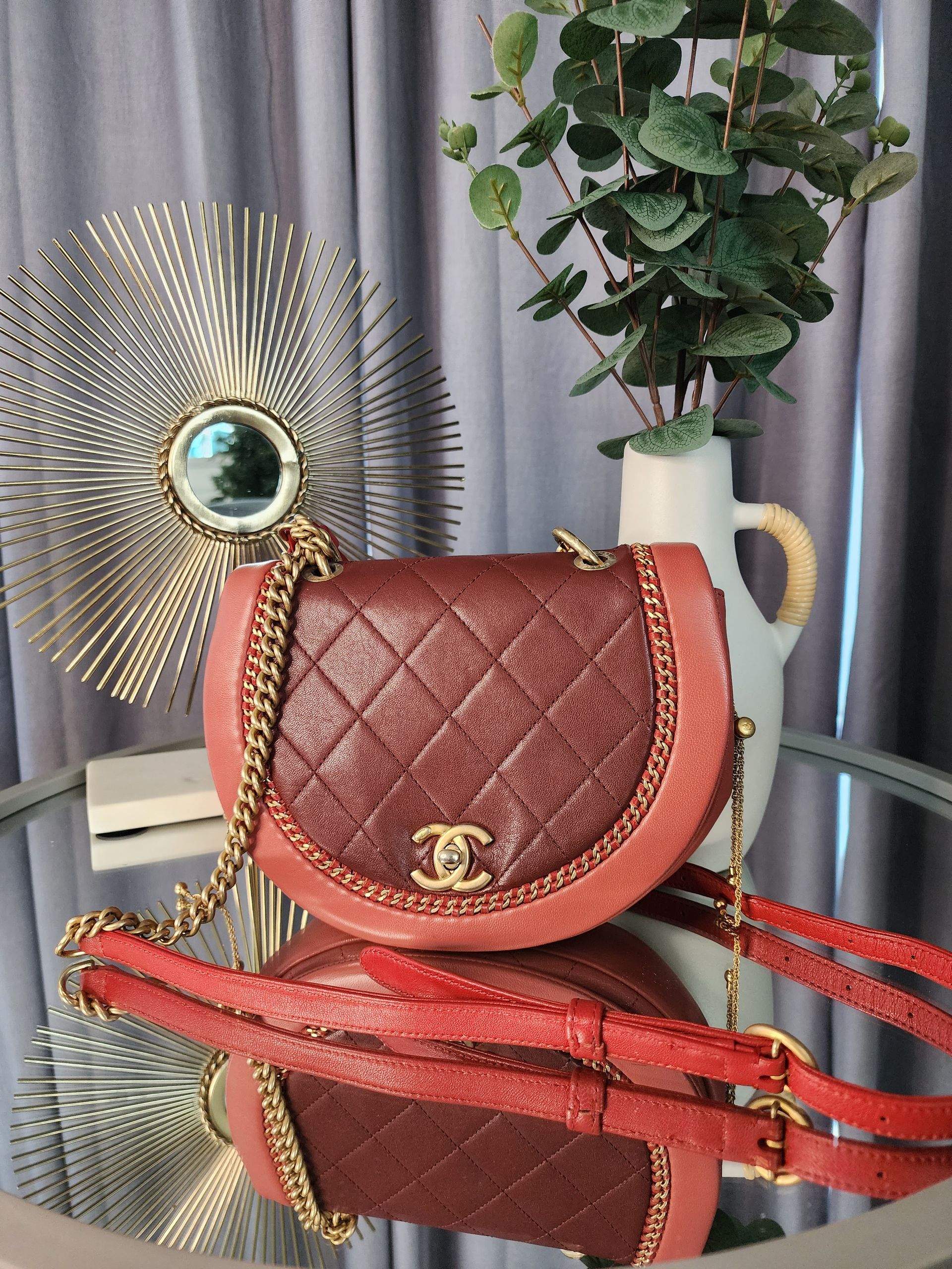 Chanel Tri-color Saddle Bag