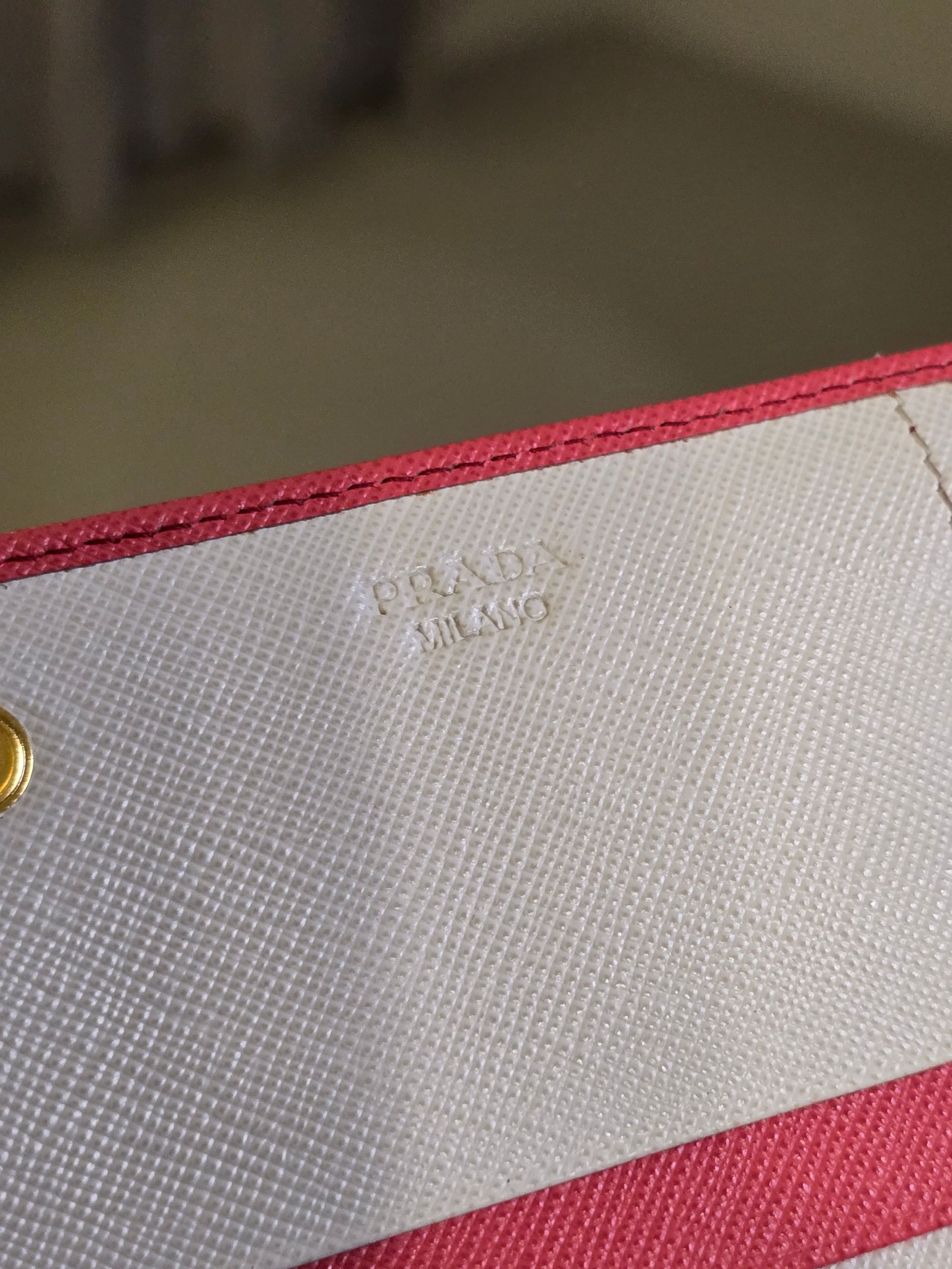 Prada Pink Saffiano Leather Wallet