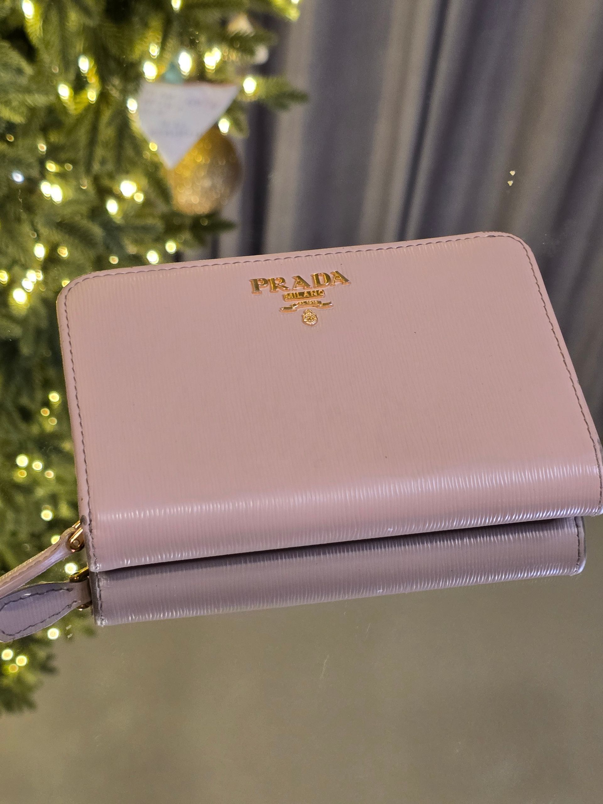 Prada Vitello Leather Nude Wallet
