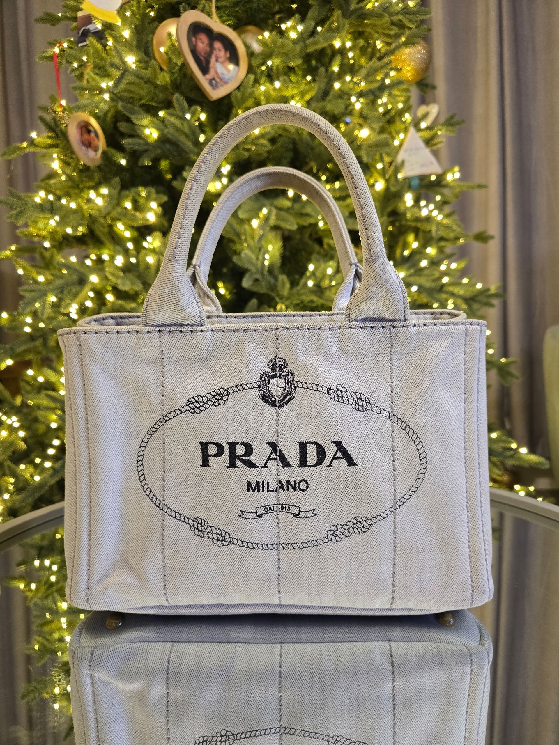 Prada Light Denim Canapa Bag