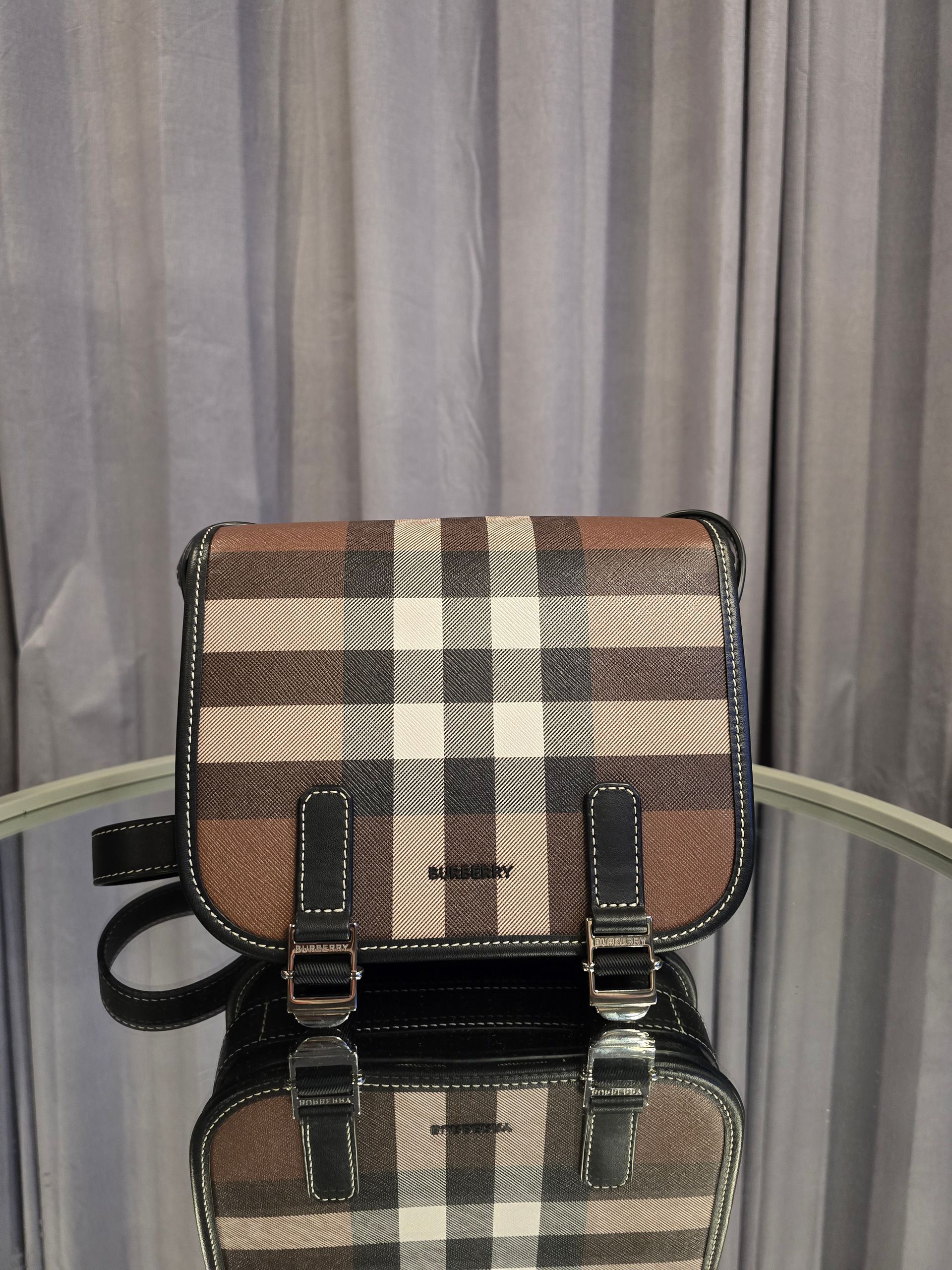Burberry Checkered Messenger Bag