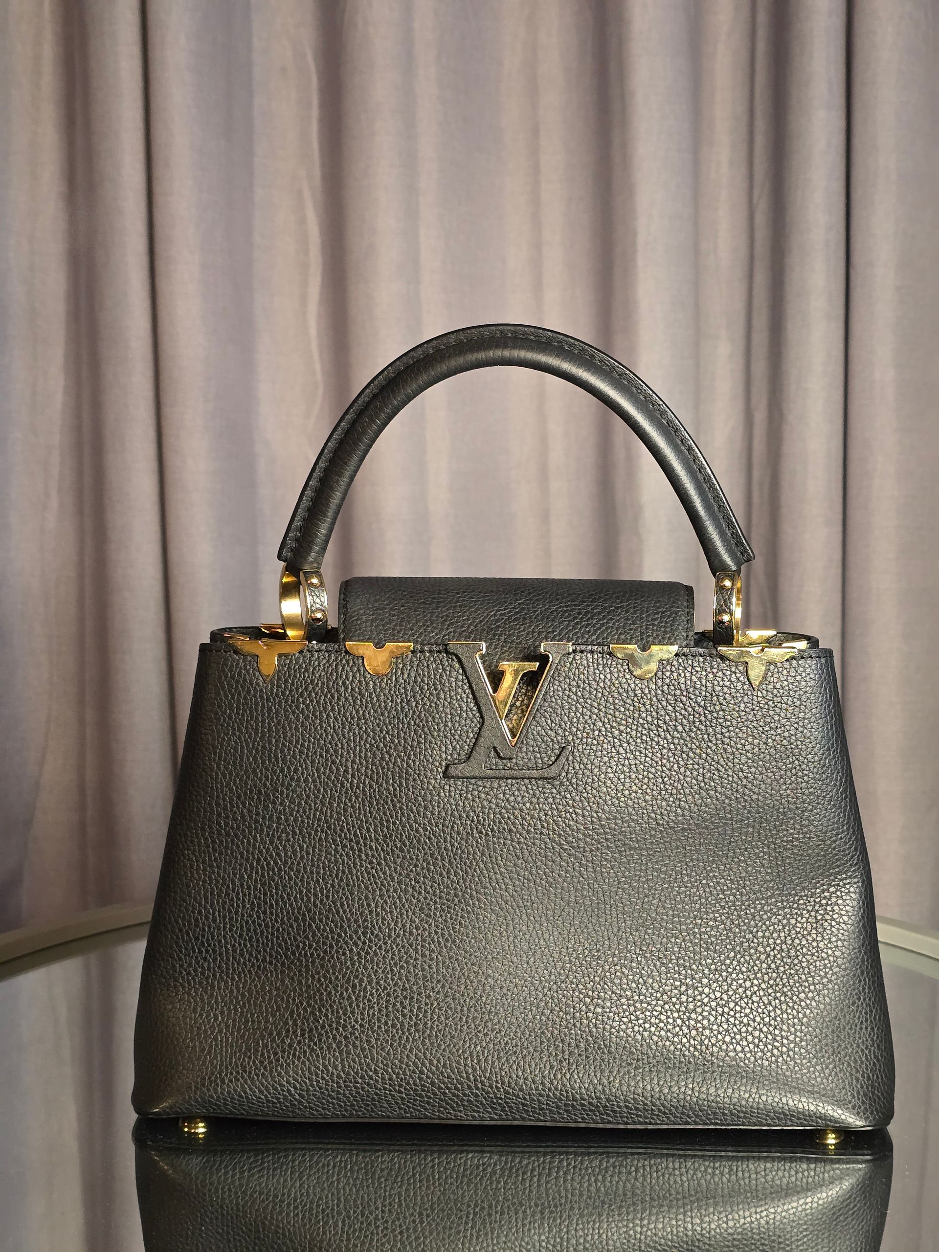 Louis Vuitton Capucine Leather Handbag PM