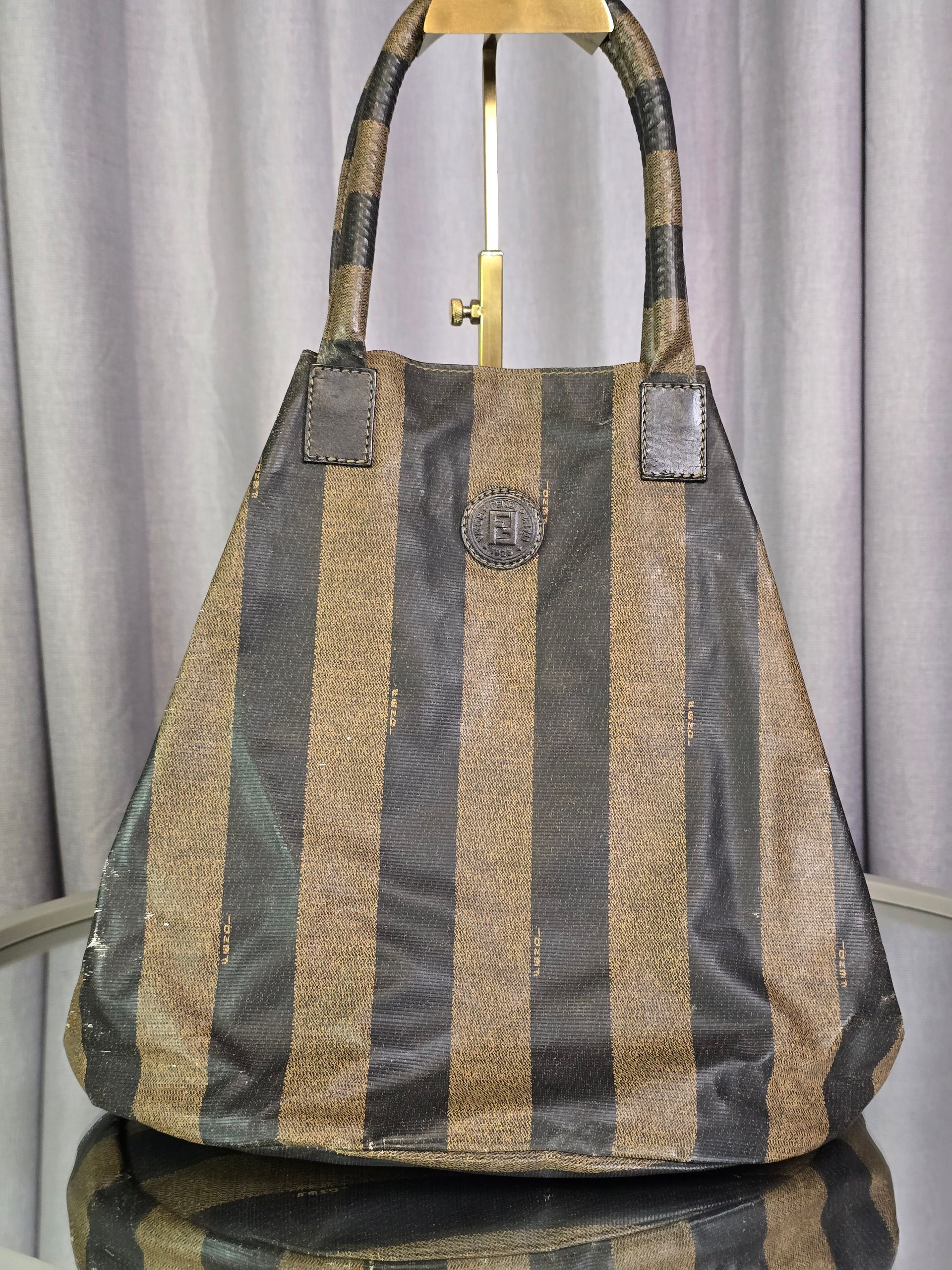Fendi Vintage Pequin Tote