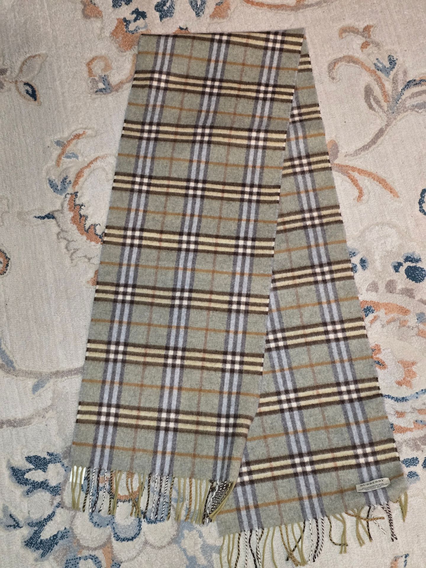 Burberry Gray Cashmere/Wool Scarf