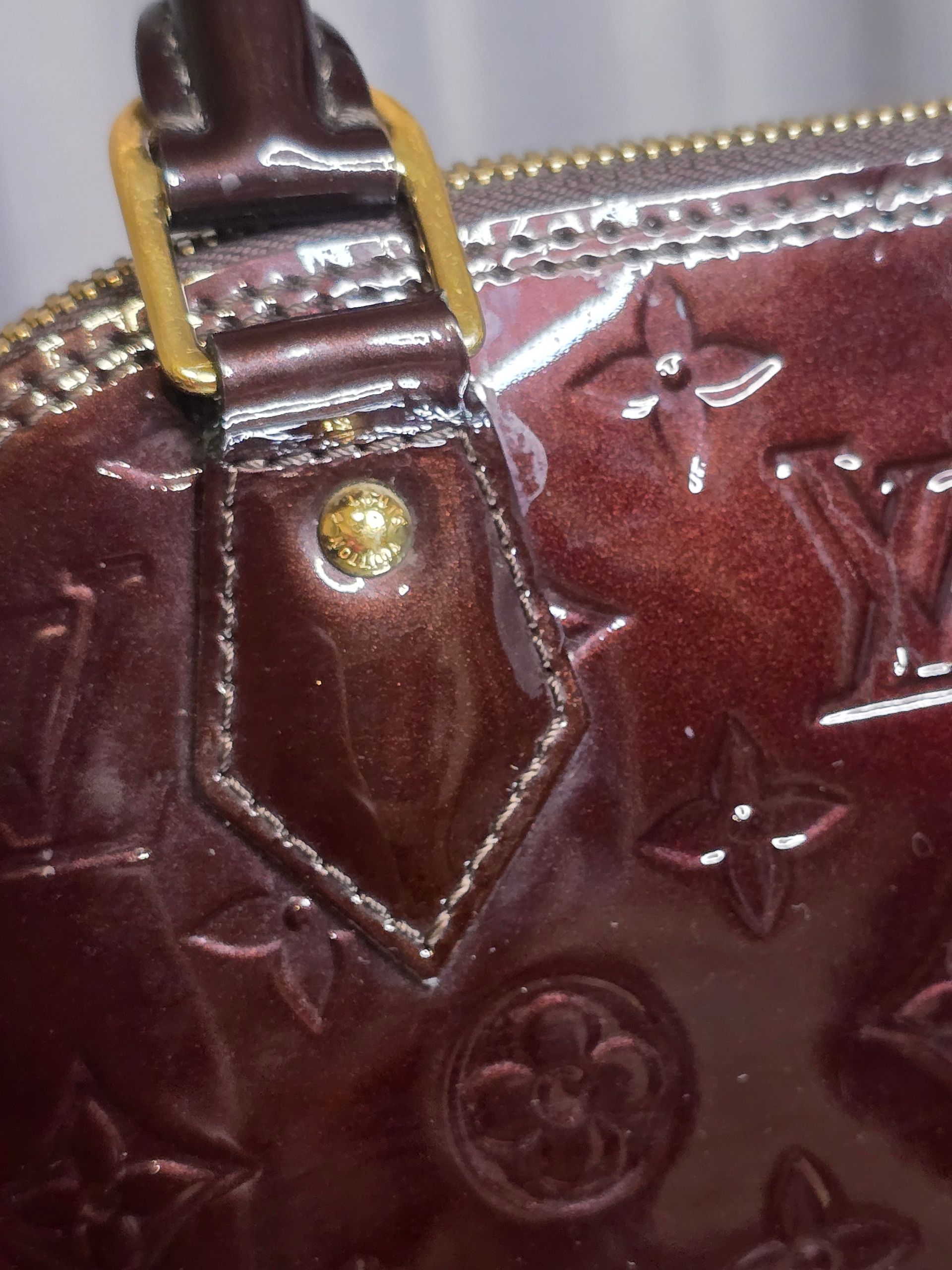 Louis Vuitton Alma Adamante BB Vernis Crossbody Bag