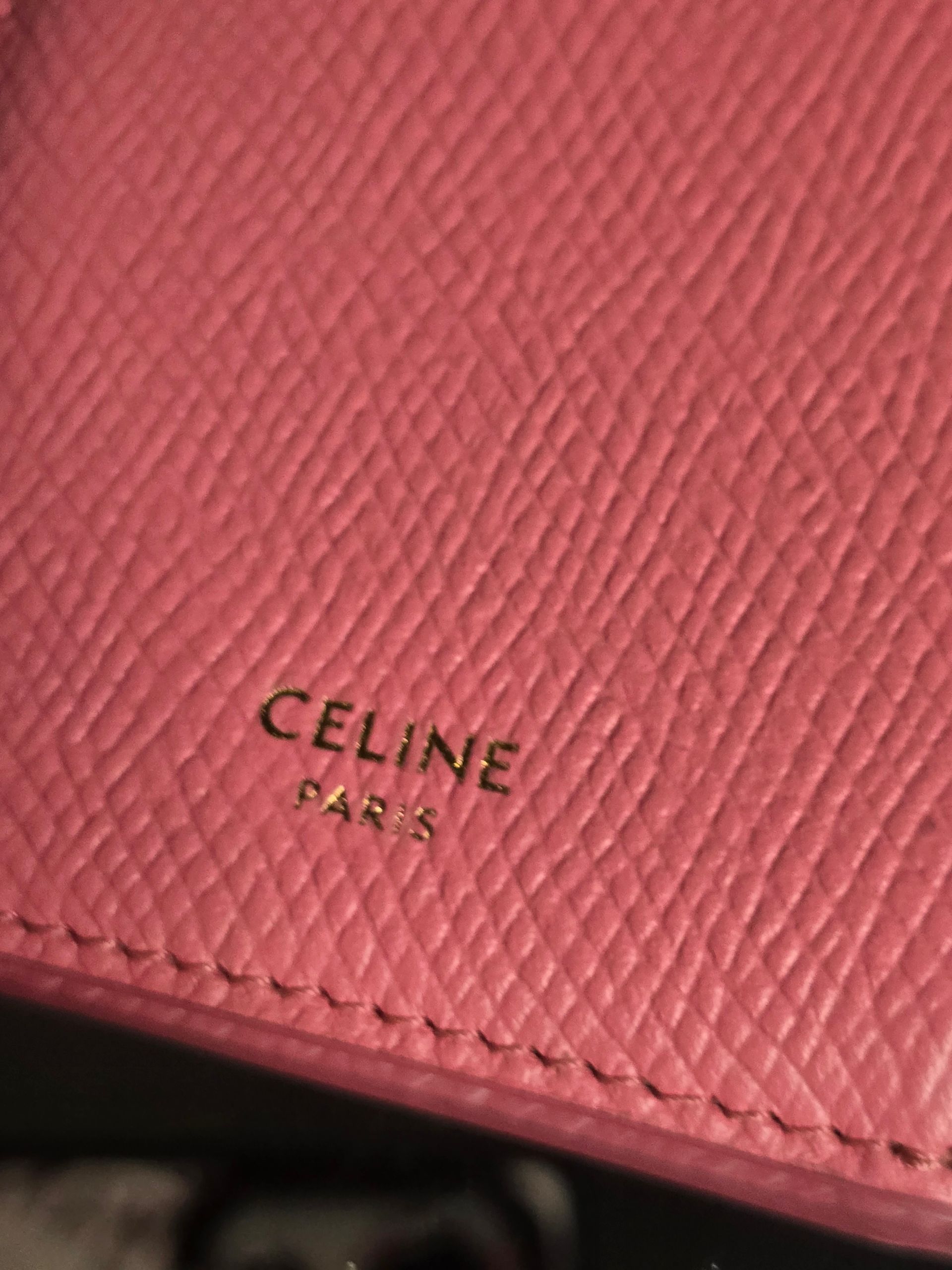 Celine Pink Leather Coin/Card Wallet