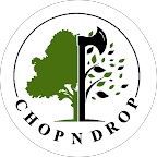 The logo for Chop N Drop Tree Service in White Lake, MI
